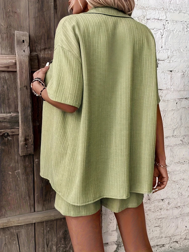 Traje de color liso para mujer estilo playero