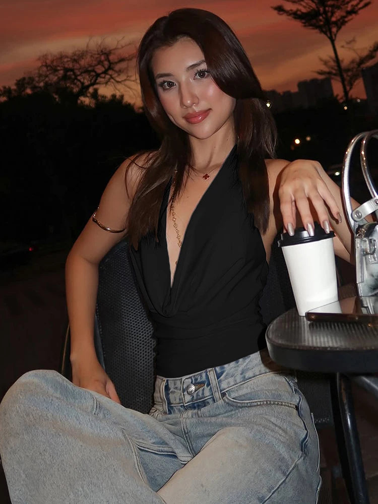 Chalecos con cuello halter y espalda descubierta