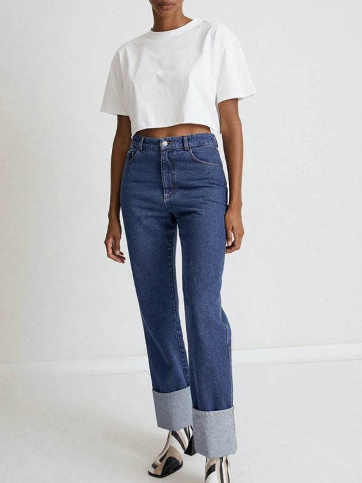 Camiseta de manga corta de las Spice Girls americanas para mujer