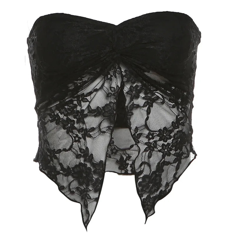 Top de tubo para mujer, estilo hada