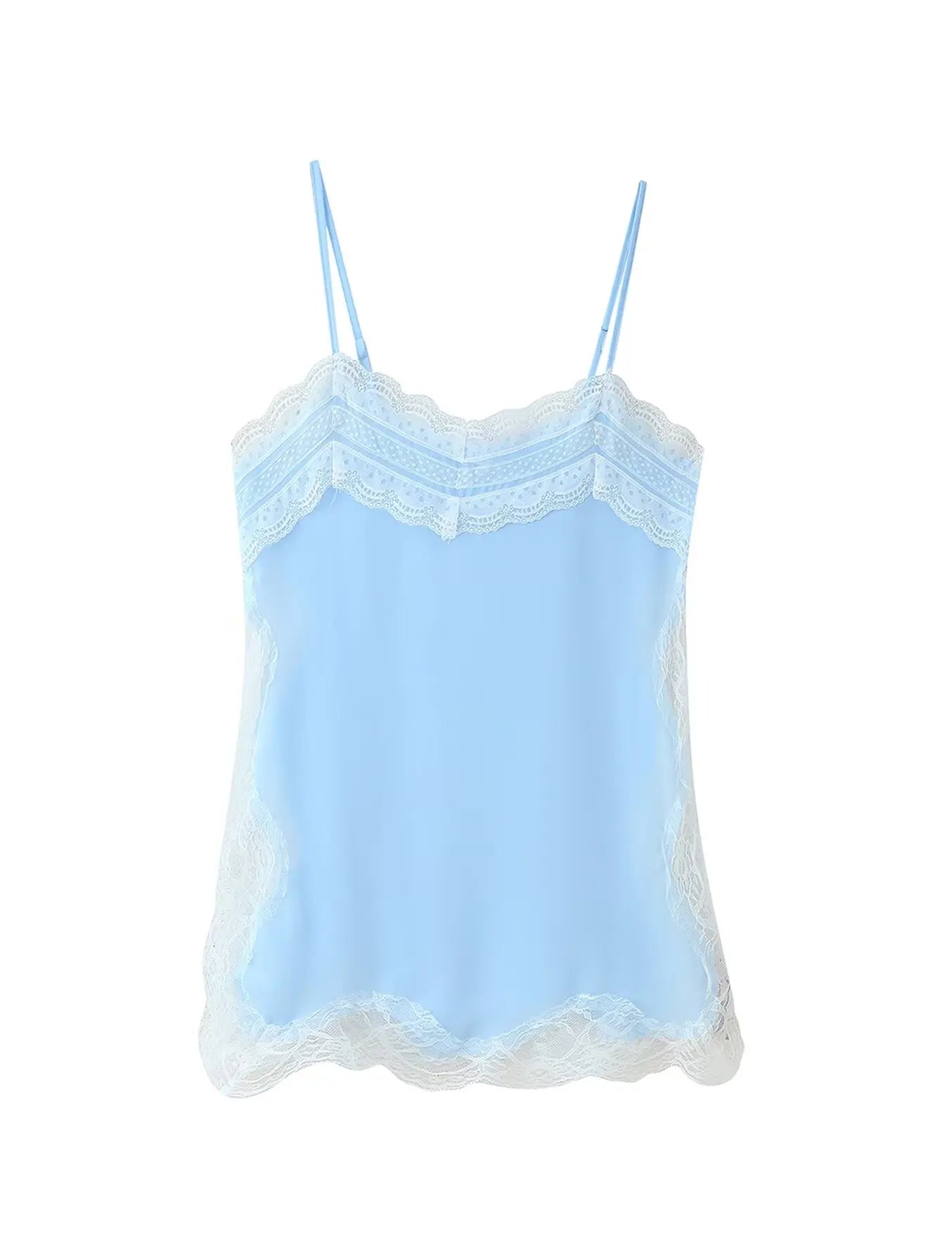 Camiseta de tirantes finos de seda