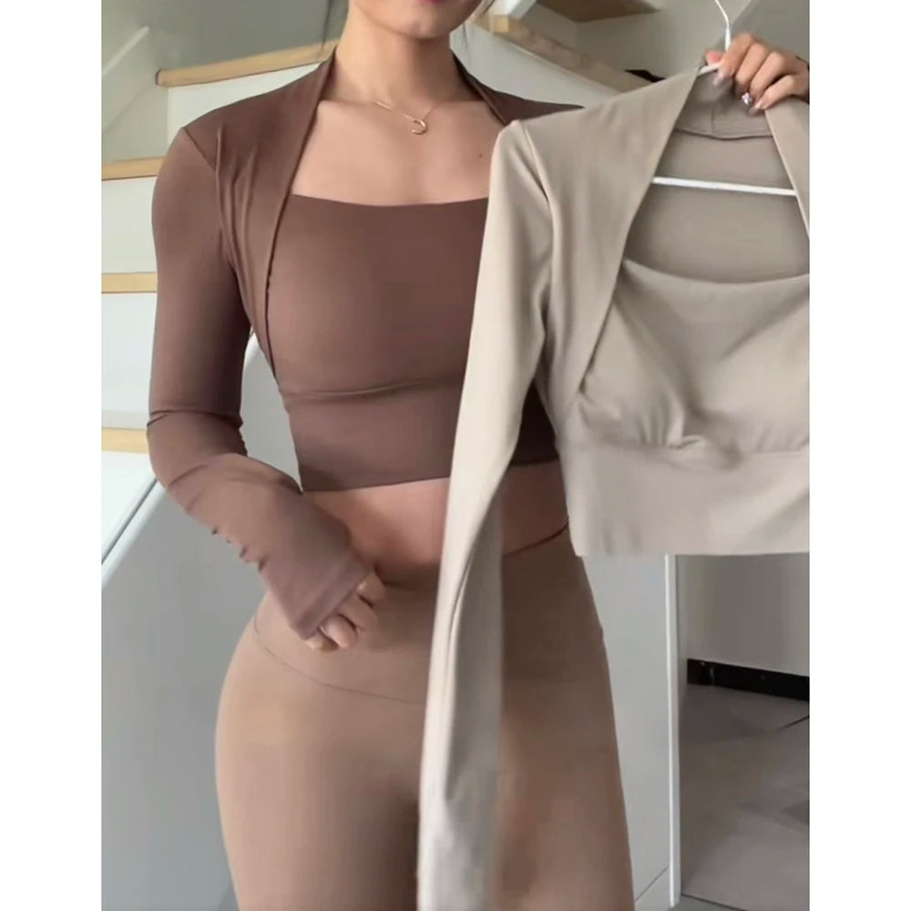 Top deportivo con cojín para el pecho para mujer ropa elegante para baile y yoga, cintura pequeña para gimnasio